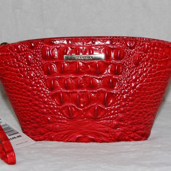 NWT Brahmin Ariana Wristlet Leather Purse Sriracha Red Melbourne - Picture 1 of 4